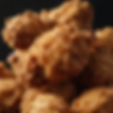 Close-up of a perfectly crispy fried chicken piece