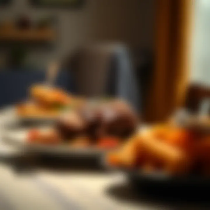 An elegant serving of pot roast on a dining table