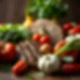 A beautifully arranged collection of fresh vegetables for pot roast