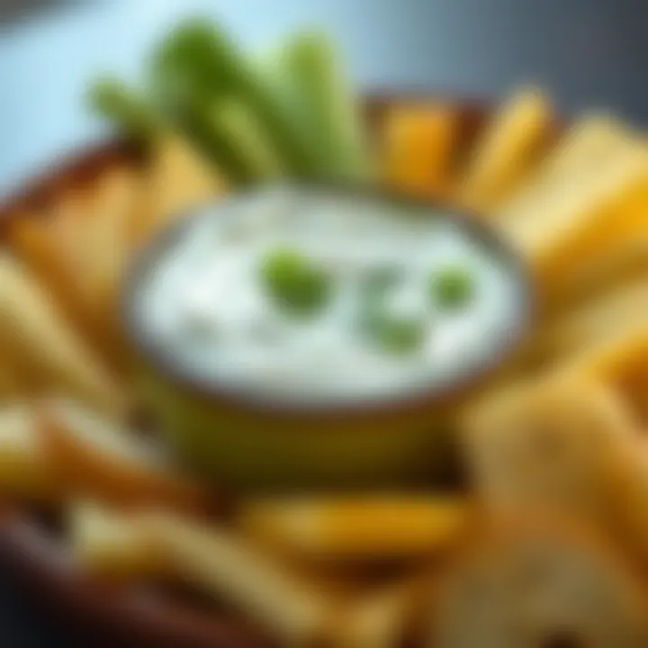 A bowl of creamy ranch dip