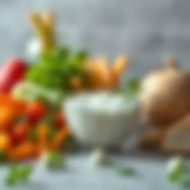 Fresh ingredients for ranch dip