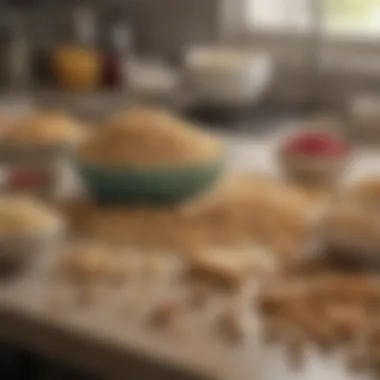 An assortment of ingredients laid out on a kitchen counter