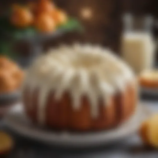 A luscious bowl of cream cheese frosting ready for bundt cake