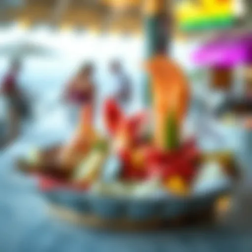 A vibrant seafood platter showcasing fresh catches