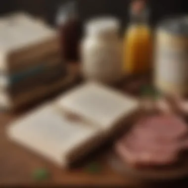 An assortment of historical cookbooks featuring recipes that utilize pork tallow