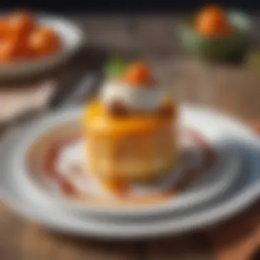 Artistic Vegetarian Dessert Decadent vegetarian dessert displayed with artistic flair
