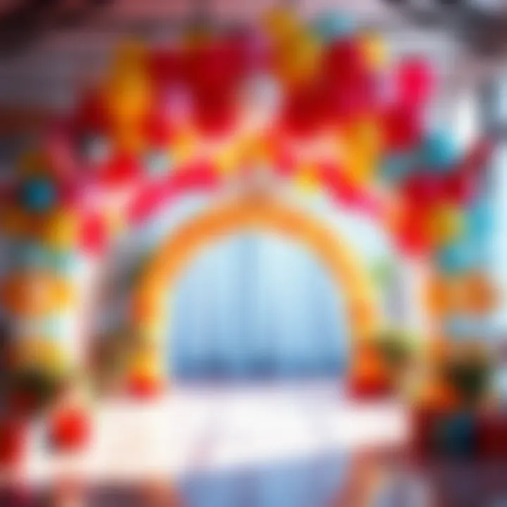 Balloon Arch: A Grand Entrance for Celebrations Vibrant balloon arch creating a stunning entrance for the celebration