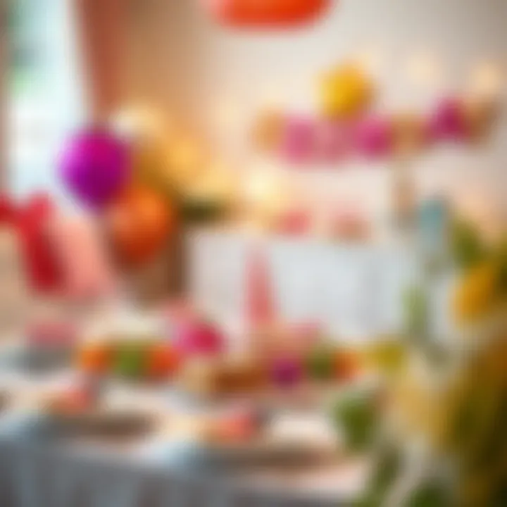 Festive Table Setting for a Memorable Birthday Elegant table setting adorned with festive decorations for a birthday party