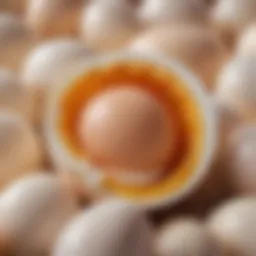 Close-up of a fresh egg with a smooth shell