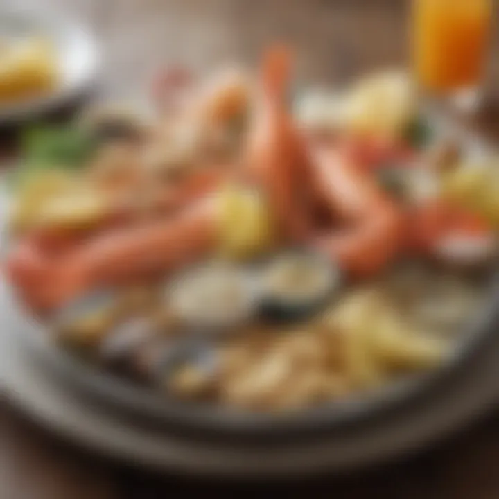 A gourmet seafood platter featuring local catches
