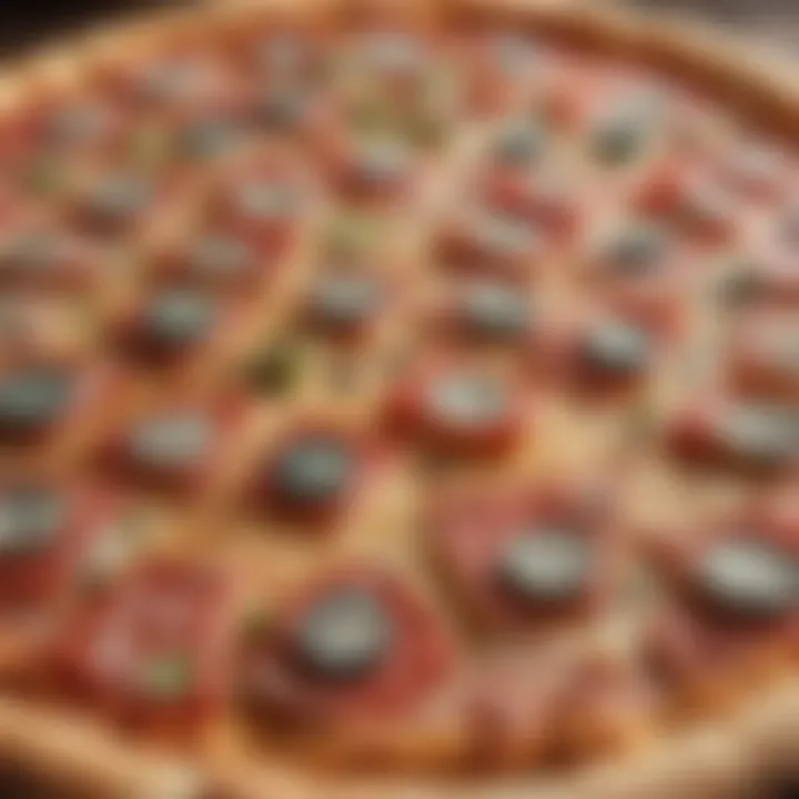 A close-up of a fresh Domino's pizza showcasing vibrant toppings