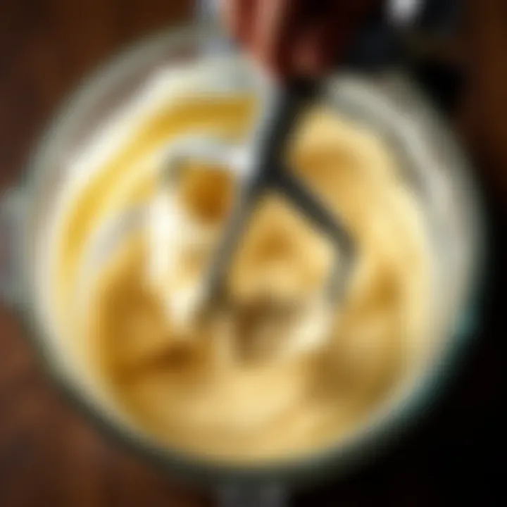 A dough hook in action, effortlessly kneading a batch of dough inside a mixing bowl