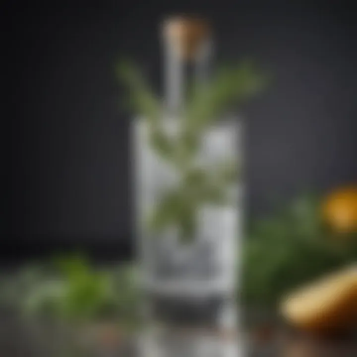 Artfully crafted vodka cocktail with herbs and spices