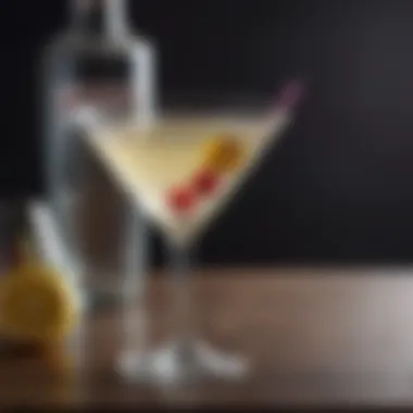 Elegant vodka martini served in a stylish glass