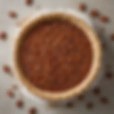 Close-up of pecan pie filling with glistening pecans