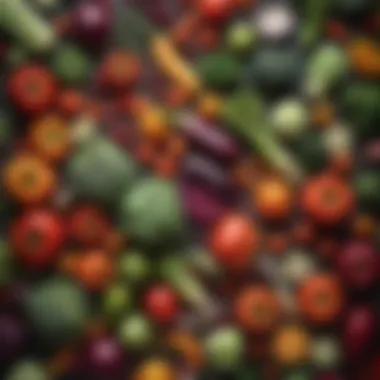 Vibrant Vegetables for Blood Pressure Control Colorful assortment of vegetables