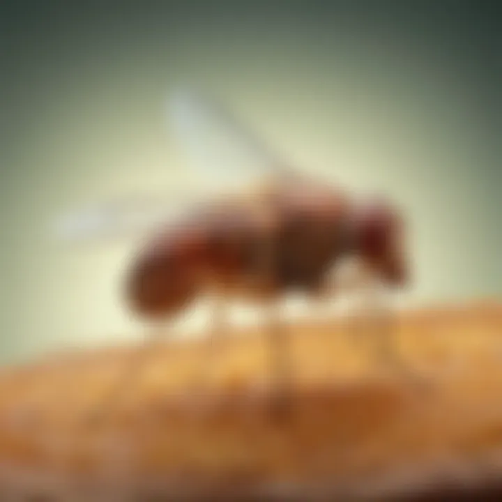 Illustration of fruit fly biology