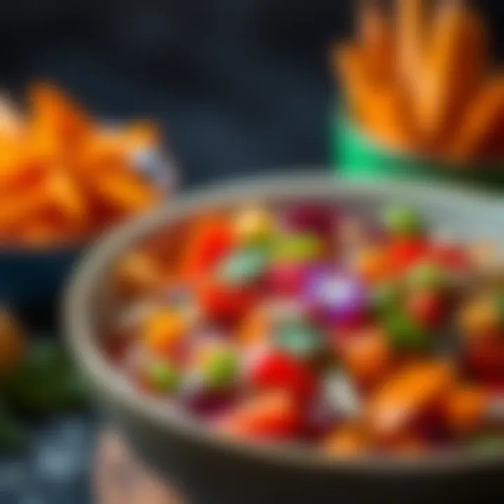 A colorful bowl of vibrant salad bursting with flavors