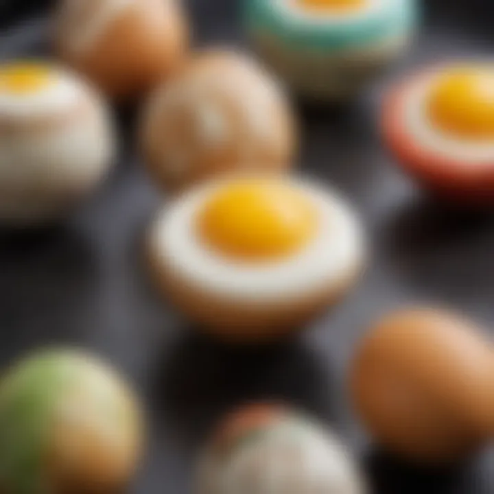 Close-up of the Eggmazing Spinner in action, capturing vibrant egg designs