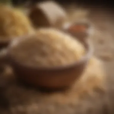 Staple Grains for Nutritional Sustenance A selection of grains including rice and quinoa representing staple foods for survival.