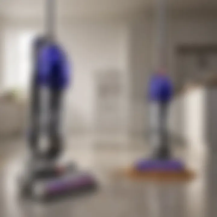 Illustration comparing various Dyson animal vacuum models with key features highlighted.