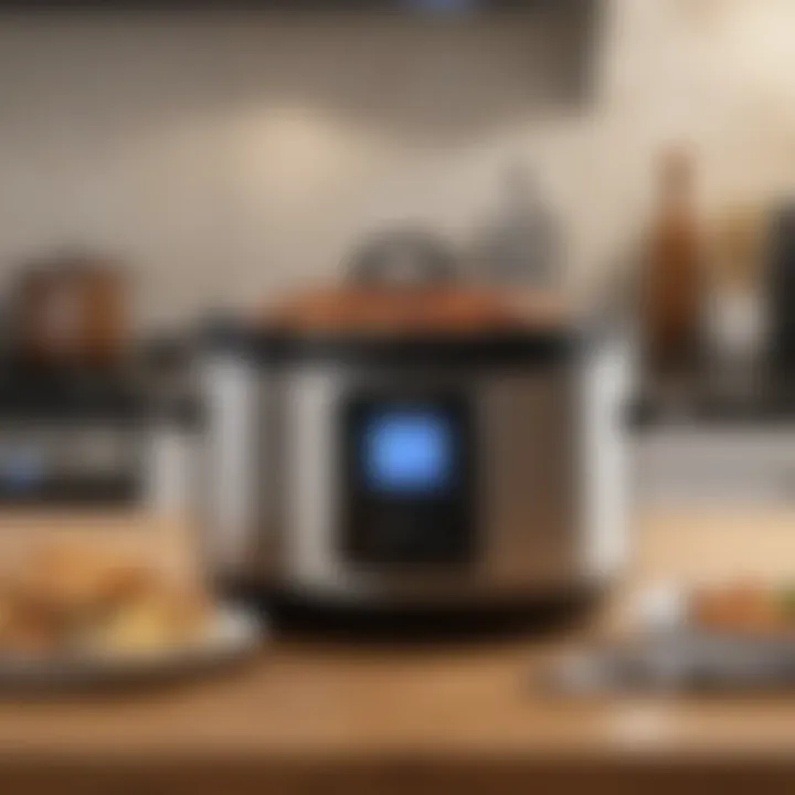 Close-up of a smartphone app controlling a WiFi enabled crock pot