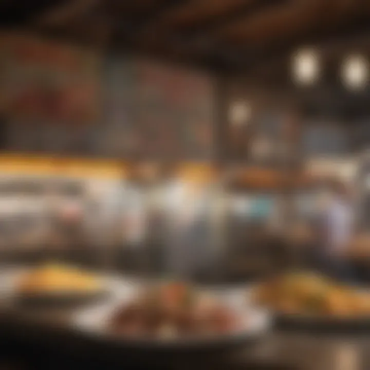 Map highlighting local affordable restaurants