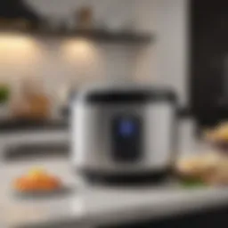 Sleek design of Aroma One Touch Rice Cooker in a modern kitchen