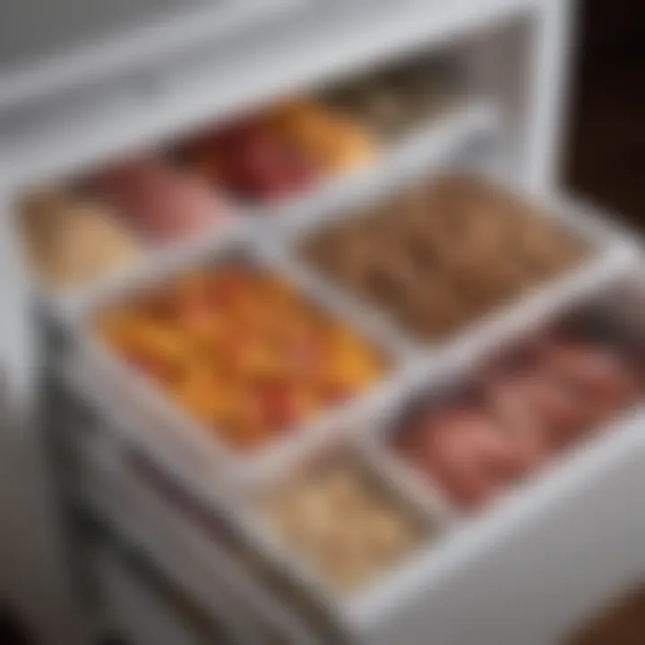 Versatile storage options inside a small chest freezer
