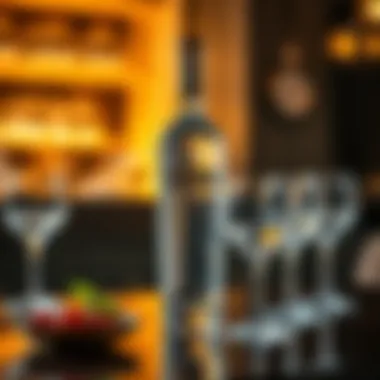 Elegant Presentation of Premium Vodka Premium vodka served in elegant glassware
