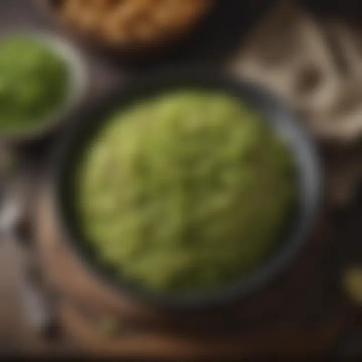 A historical depiction of mushy peas in British cuisine