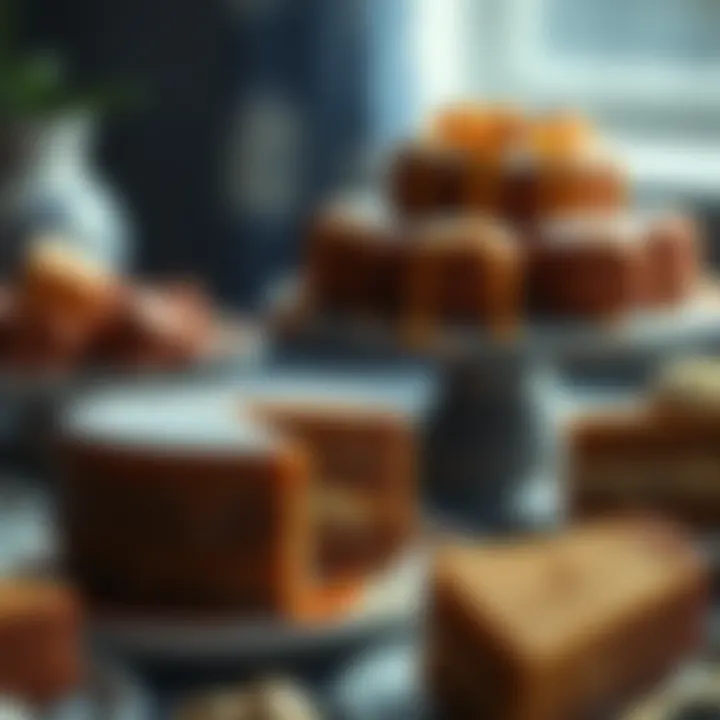 An array of different caramel cake variations, highlighting creativity and flavor