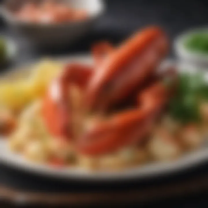 Close-up of a delicious lobster dish prepared for an occasion