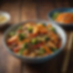 Colorful vegetable stir-fry served in a bowl
