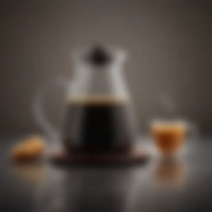 Elegant coffee pot with a sleek carafe