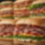 A colorful array of Subway sandwiches showcasing current deals