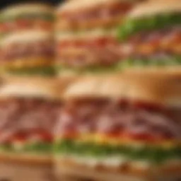 A colorful array of Subway sandwiches showcasing current deals