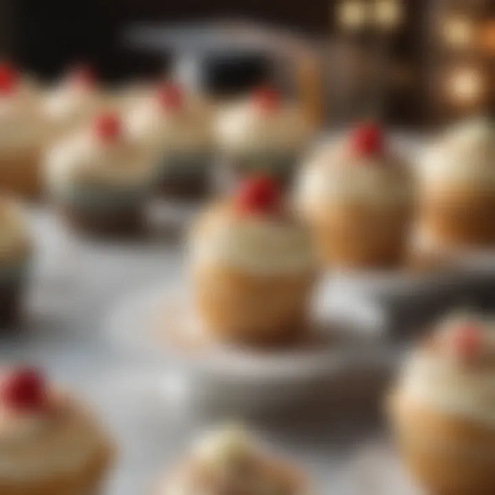 Delicate cupcake display themed around graduation celebrations