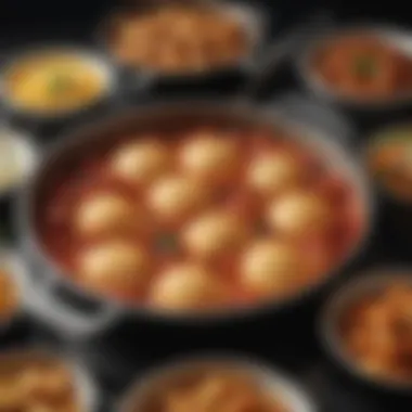 An array of delicious dishes prepared in a deep dish frying pan