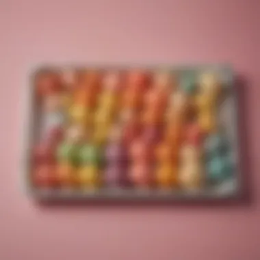 Colorful Macaron Variety An assortment of colorful macarons displayed artfully on a tray