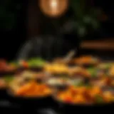 A vibrant assortment of global cuisines showcasing colorful dishes.