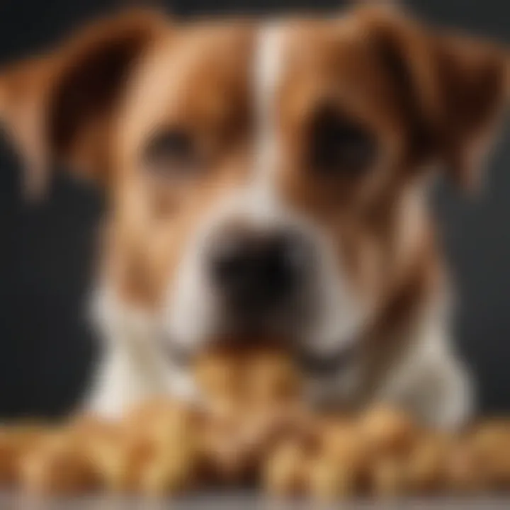 A close-up of a dog enjoying a treat with enthusiasm