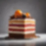 An elegant slice of D&Q Cake showcasing its unique layers and textures.