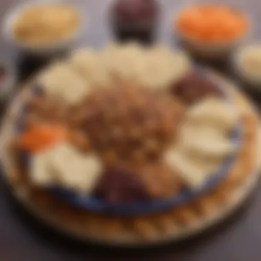 Traditional Charoset Platter A platter of traditional Passover charoset