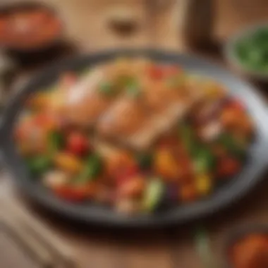Stir-Fried Chicken Breast with Colorful Vegetables A tempting stir-fry featuring chicken breast, colorful vegetables, and savory sauce.