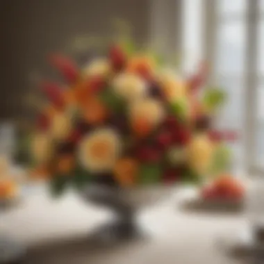 Wedding Centerpiece An elegant edible arrangement designed for a wedding centerpiece