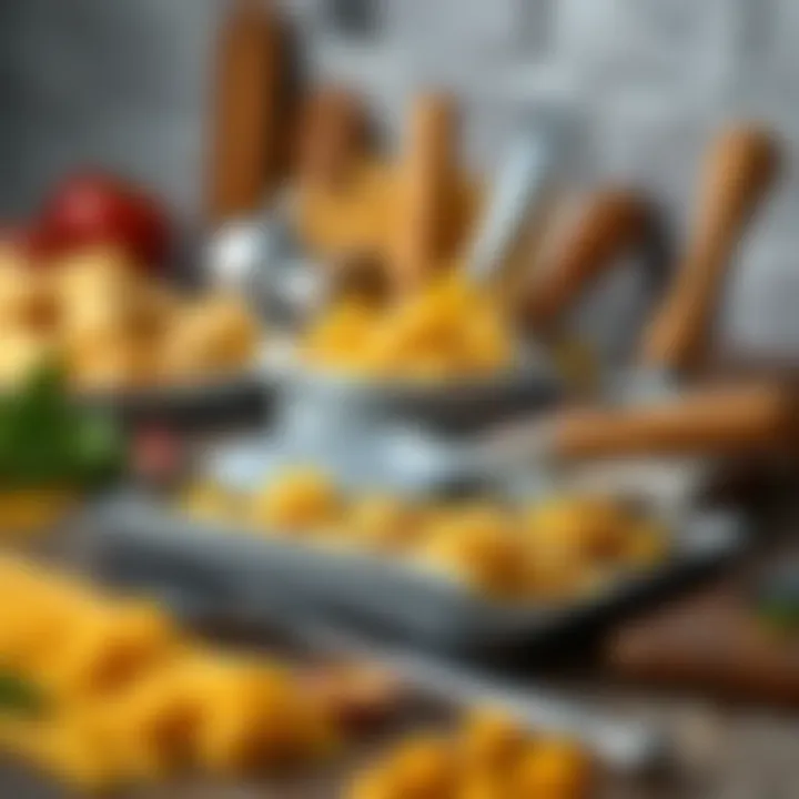 Essential pasta toolset neatly arranged