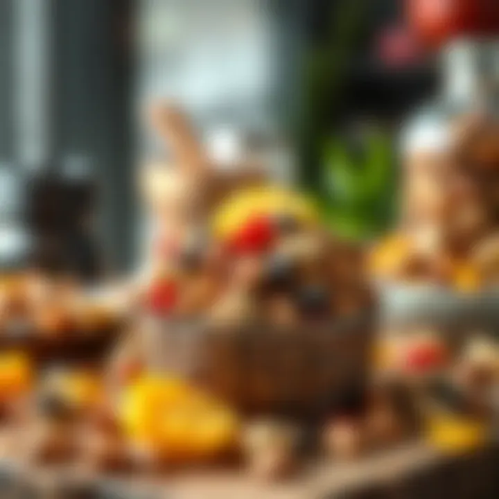 Gourmet Presentation of Trail Mix Trail mix creatively presented in gourmet style