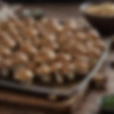 Close-up of fresh, earthy mushrooms ready for sauce preparation