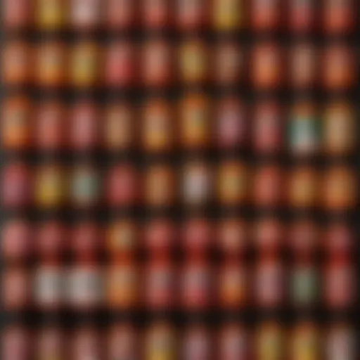 A stunning array of Hot Ones sauces showcasing vibrant colors and unique labels.